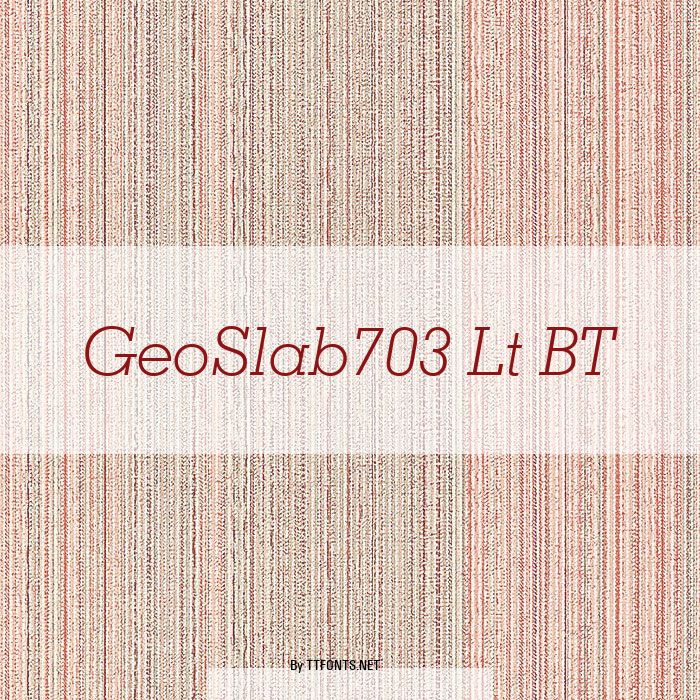 GeoSlab703 Lt BT example